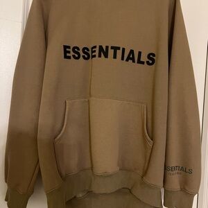 Faux essentials unisex Brown hoodie